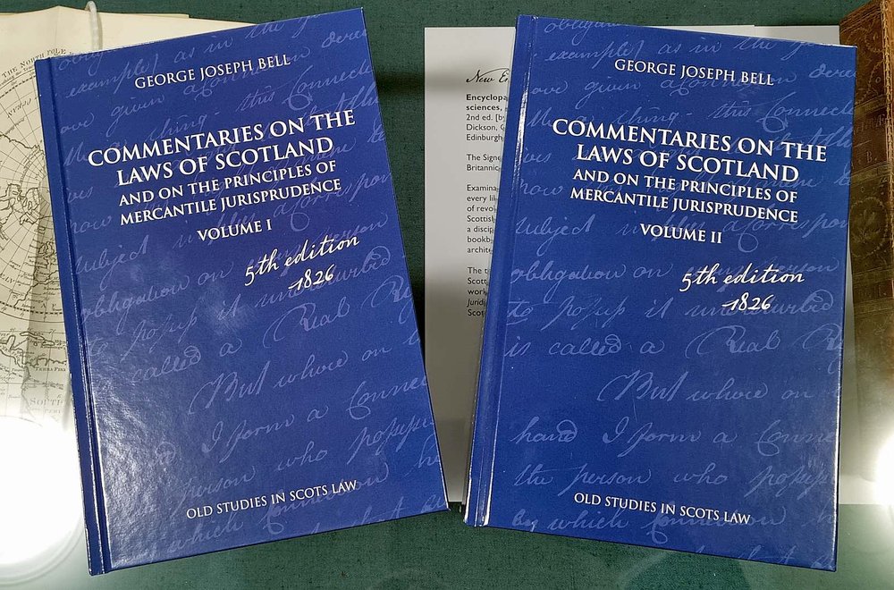 Bell's Commentaries latest work in Old Studies in Scots Law