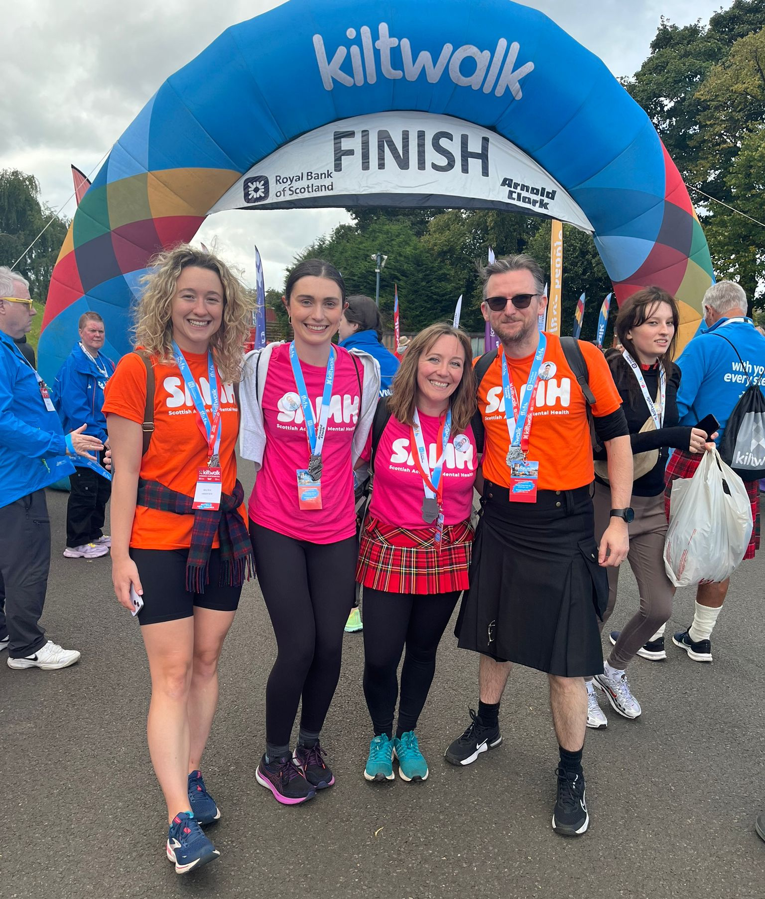 Shoosmiths’ team stride out for kiltwalk and mental health